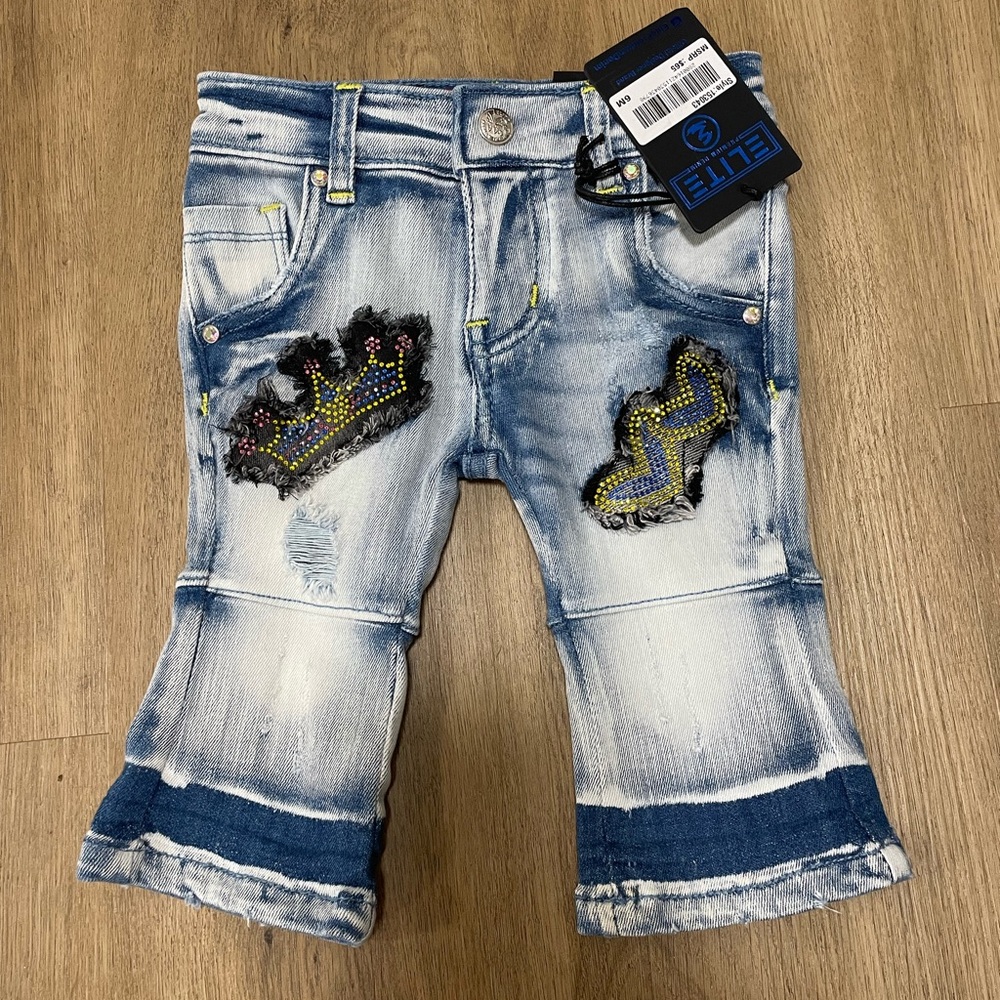 Elite Premium Denim‎ Jeans with Embellishments baby girls 6m